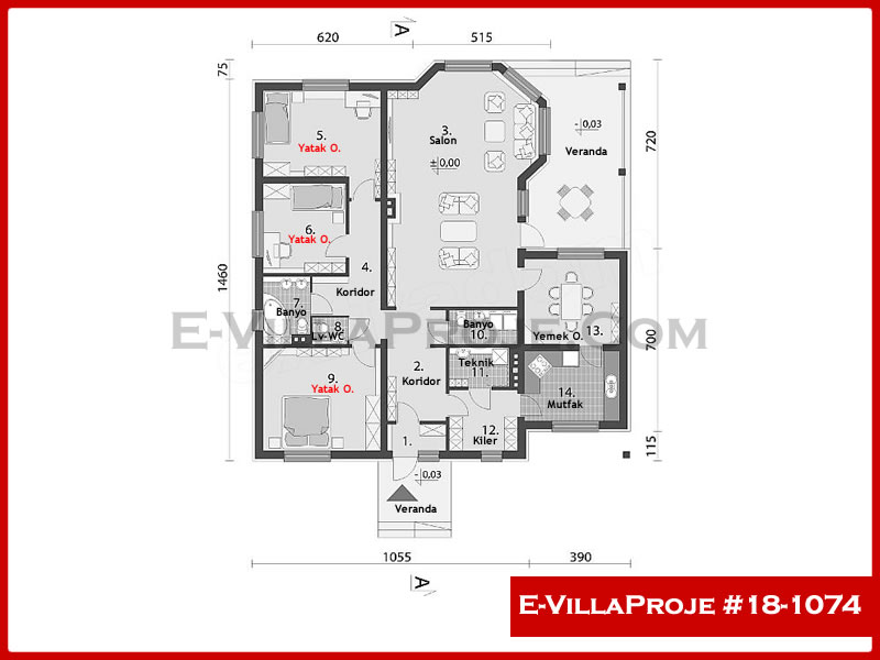 Gazbeton Çelik Ev 187 m² Tek Katlı (5+1) - Görsel 2