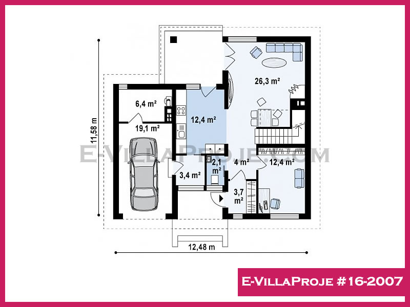 Gazbeton Çelik Ev 188 m² Dubleks (5+1) - Görsel 2