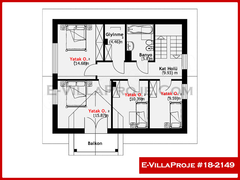 Gazbeton Çelik Ev 188 m² Dubleks (5+1) - Görsel 3