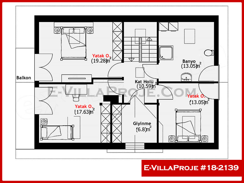 Gazbeton Çelik Ev 189 m² Dubleks (5+1) - Görsel 3