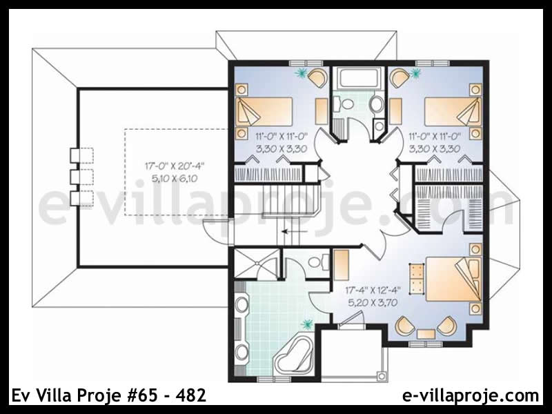 Gazbeton Çelik Ev 189 m² Dubleks (5+1) - Görsel 3