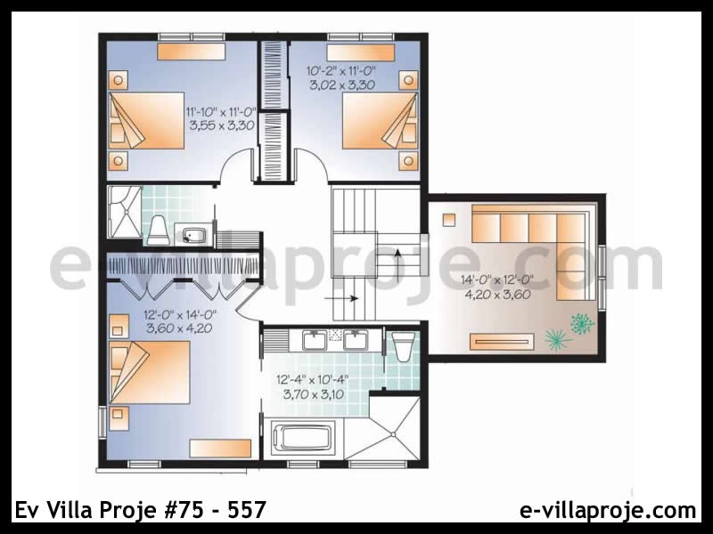 Gazbeton Çelik Ev 189 m² Dubleks (5+1) - Görsel 3