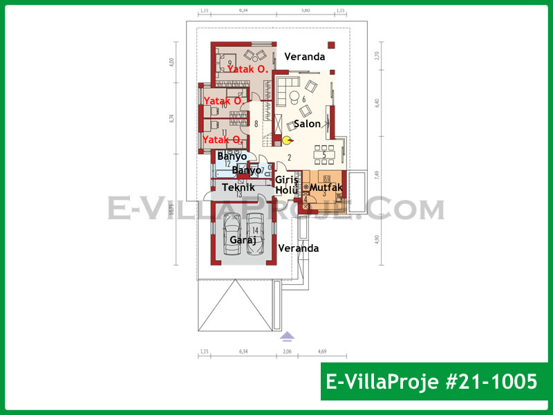 Gazbeton Çelik Ev 189 m² Tek Katlı (5+1) - Görsel 2