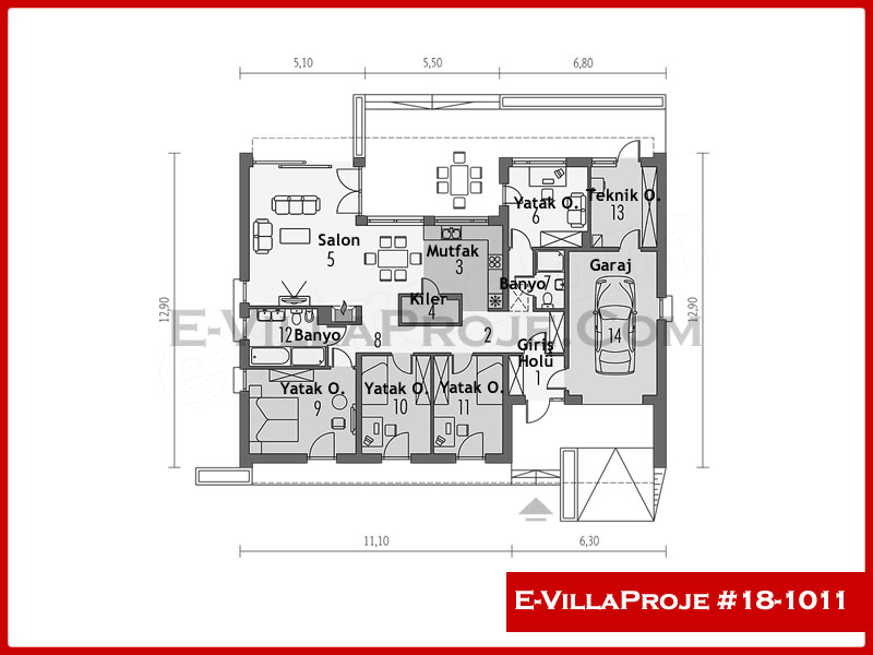 Gazbeton Çelik Ev 189 m² Tek Katlı (5+1) - Görsel 2