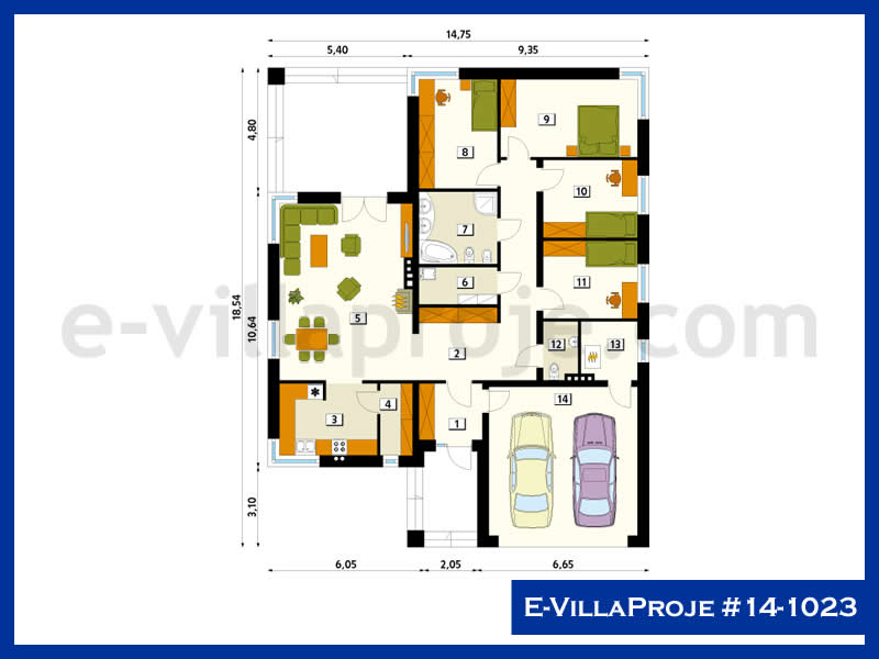 Gazbeton Çelik Ev 189 m² Tek Katlı (5+1) - Görsel 2