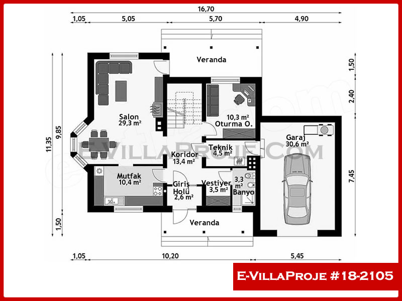 Gazbeton Çelik Ev 190 m² Dubleks (5+1) - Görsel 2