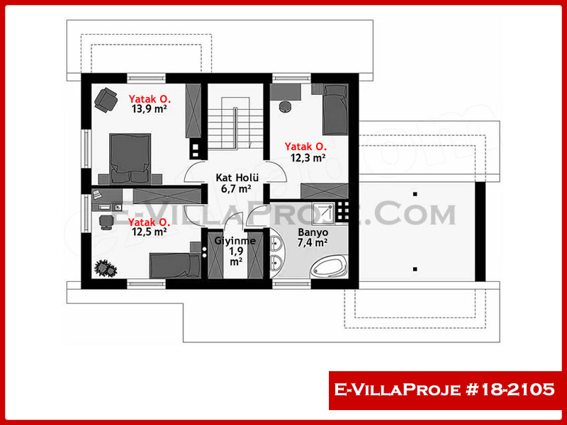 Gazbeton Çelik Ev 190 m² Dubleks (5+1) - Görsel 3