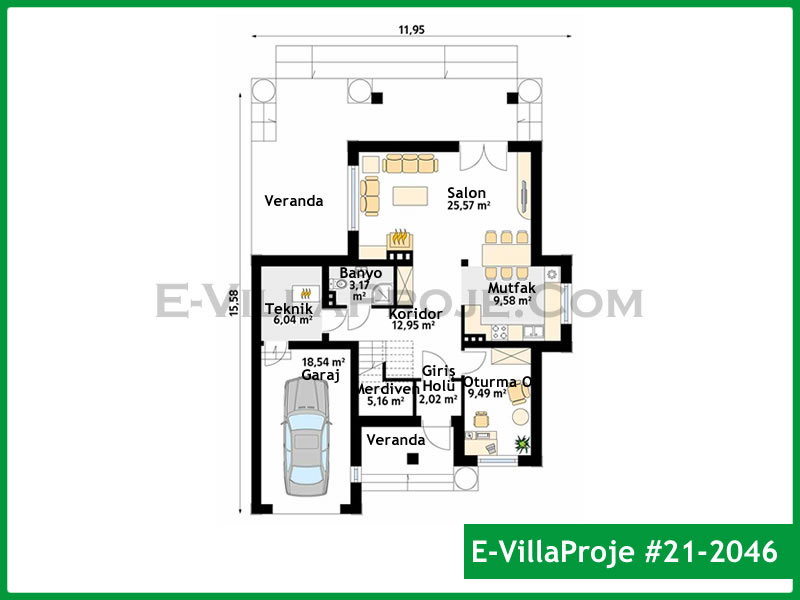 Gazbeton Çelik Ev 190 m² Dubleks (5+1) - Görsel 2