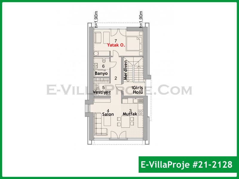 Gazbeton Çelik Ev 191 m² Dubleks (5+1) - Görsel 3