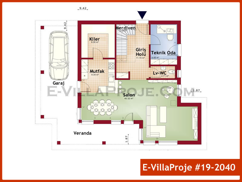 Gazbeton Çelik Ev 191 m² Dubleks (5+1) - Görsel 2