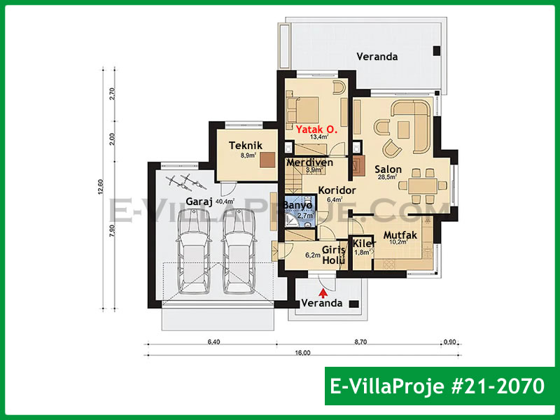 Gazbeton Çelik Ev 191 m² Dubleks (5+1) - Görsel 2