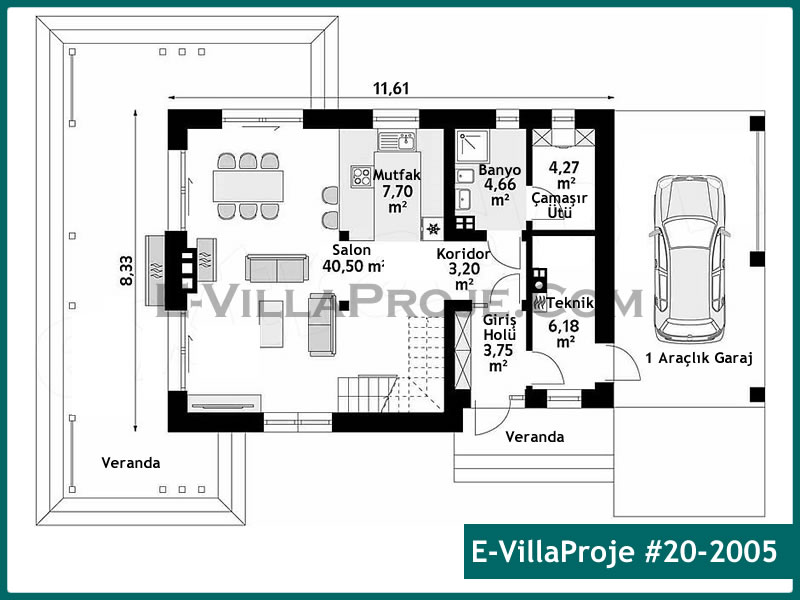 Gazbeton Çelik Ev 191 m² Dubleks (5+1) - Görsel 2