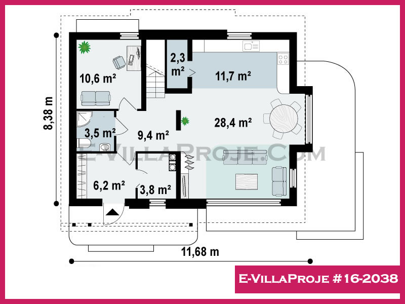 Gazbeton Çelik Ev 192 m² Dubleks (5+1) - Görsel 2