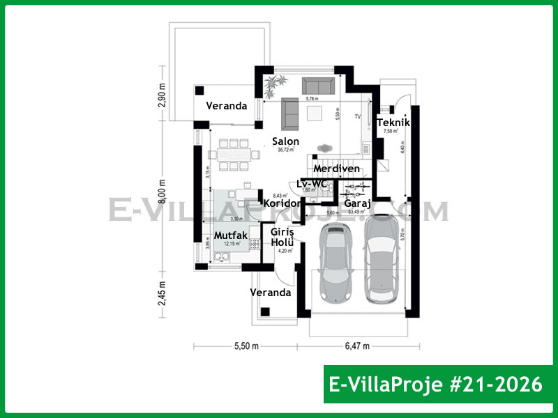 Gazbeton Çelik Ev 192 m² Dubleks (5+1) - Görsel 2