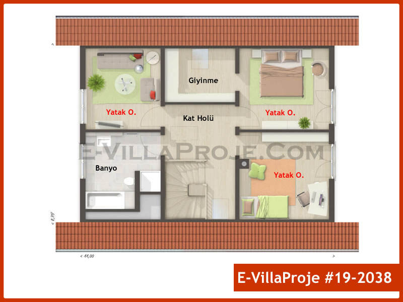 Gazbeton Çelik Ev 193 m² Dubleks (5+1) - Görsel 3