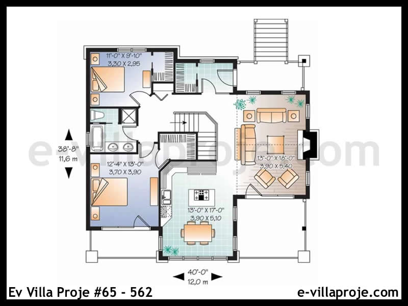 Gazbeton Çelik Ev 193 m² Tek Katlı (5+1) - Görsel 3