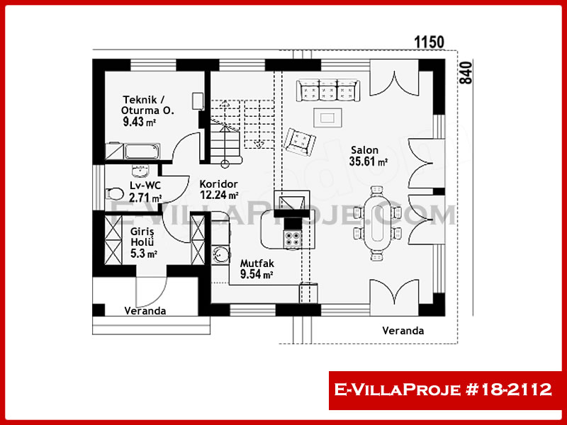 Gazbeton Çelik Ev 194 m² Dubleks (5+1) - Görsel 2