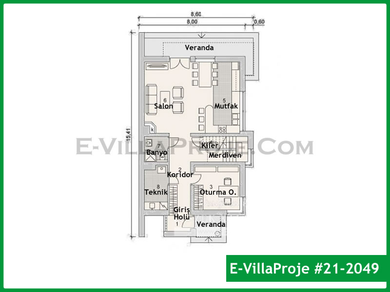 Gazbeton Çelik Ev 194 m² Dubleks (5+1) - Görsel 2