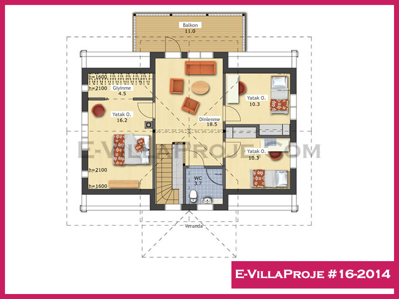 Gazbeton Çelik Ev 194 m² Dubleks (5+1) - Görsel 3