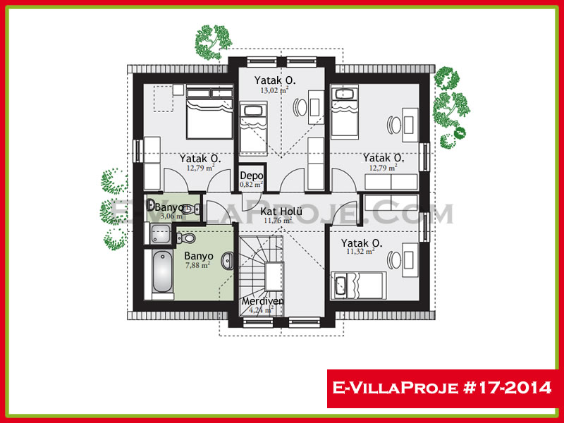 Gazbeton Çelik Ev 194 m² Dubleks (5+1) - Görsel 3