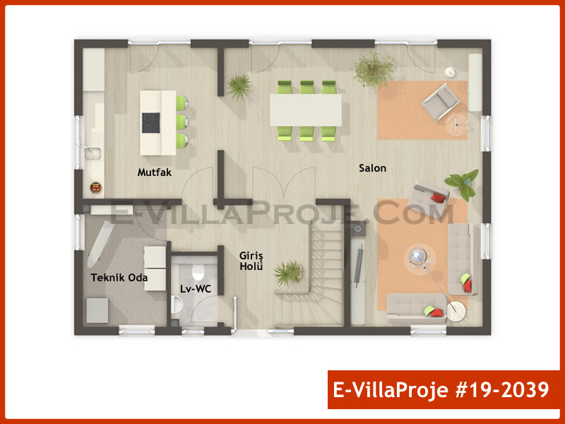 Gazbeton Çelik Ev 194 m² Dubleks (5+1) - Görsel 2