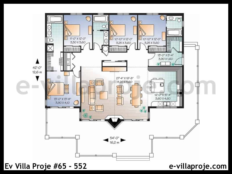 Gazbeton Çelik Ev 194 m² Tek Katlı (5+1) - Görsel 2