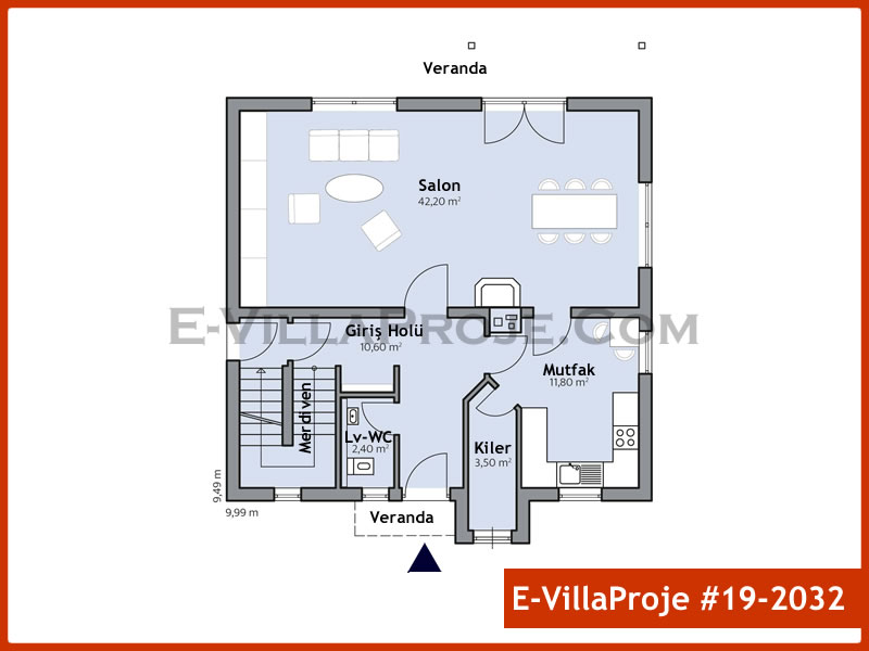 Gazbeton Çelik Ev 195 m² Dubleks (5+1) - Görsel 2