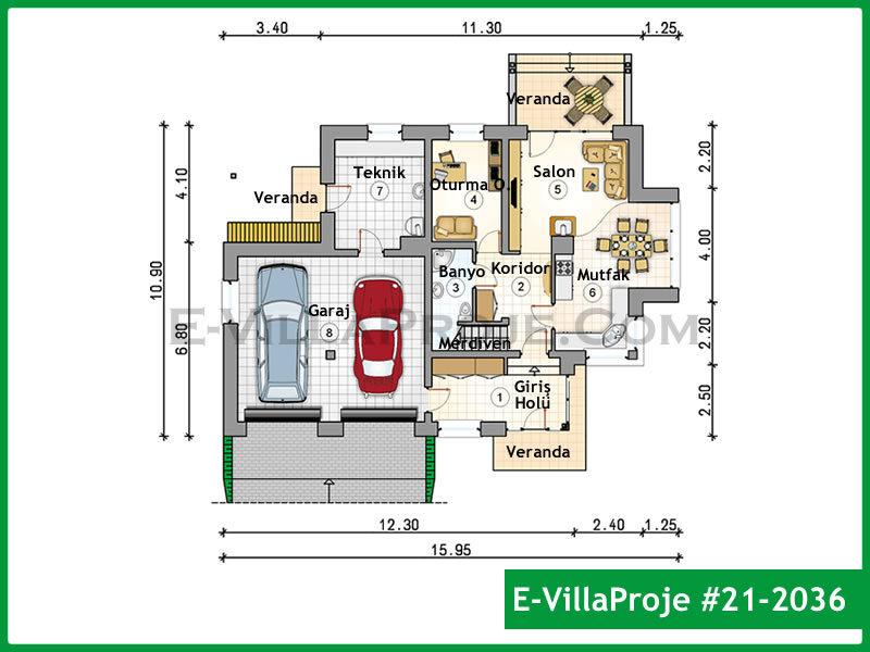 Gazbeton Çelik Ev 195 m² Dubleks (5+1) - Görsel 2