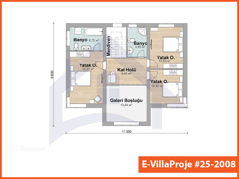 Gazbeton Çelik Ev 195 m² Dubleks (5+1) - Görsel 3
