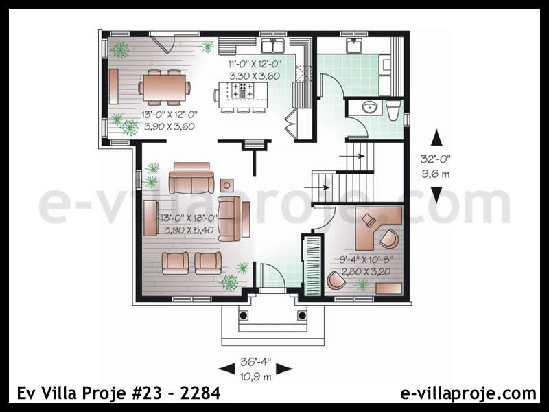 Gazbeton Çelik Ev 195 m² Tek Katlı (5+1) - Görsel 2
