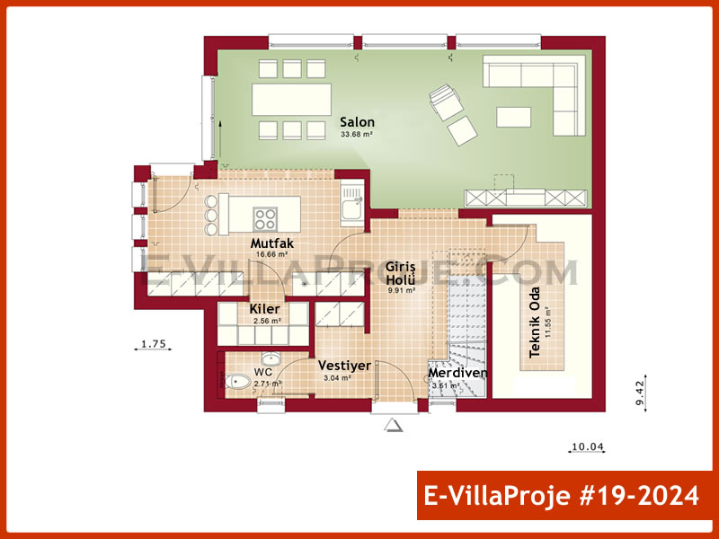 Gazbeton Çelik Ev 196 m² Dubleks (5+1) - Görsel 2