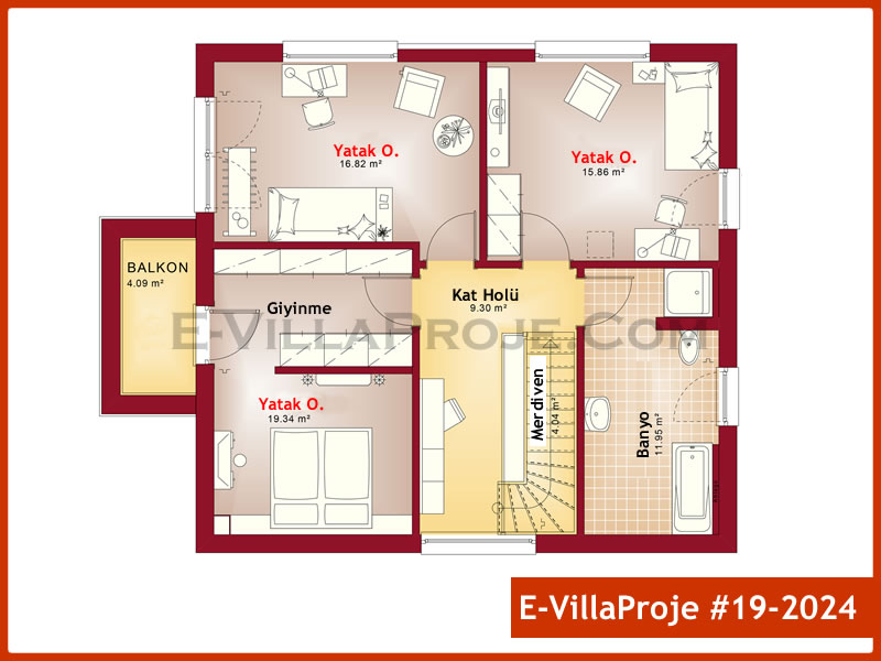 Gazbeton Çelik Ev 196 m² Dubleks (5+1) - Görsel 3