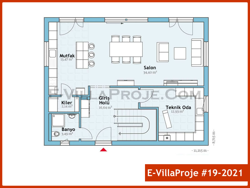 Gazbeton Çelik Ev 196 m² Dubleks (5+1) - Görsel 2