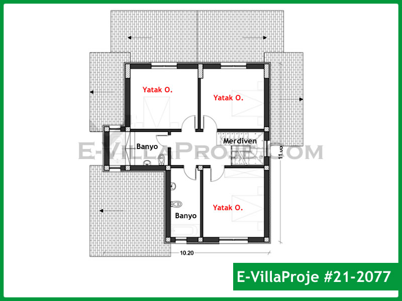 Gazbeton Çelik Ev 196 m² Dubleks (5+1) - Görsel 3