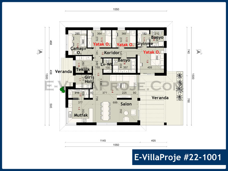 Gazbeton Çelik Ev 197 m² Tek Katlı (5+1) - Görsel 2