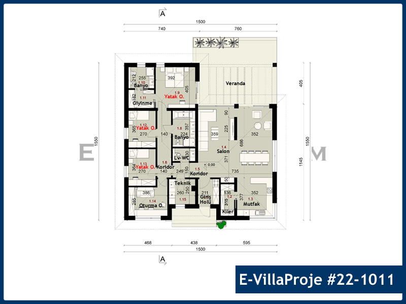 Gazbeton Çelik Ev 197 m² Tek Katlı (5+1) - Görsel 2