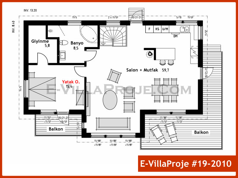 Gazbeton Çelik Ev 199 m² Dubleks (5+1) - Görsel 2