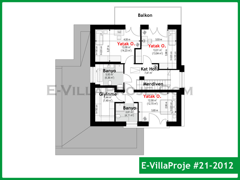Gazbeton Çelik Ev 201 m² Dubleks (5+1) - Görsel 3
