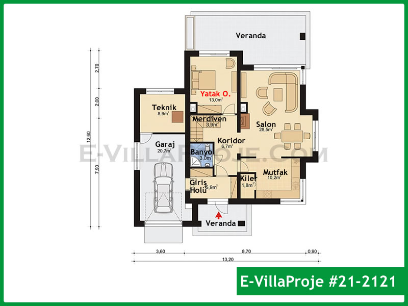 Gazbeton Çelik Ev 202 m² Dubleks (5+1) - Görsel 2