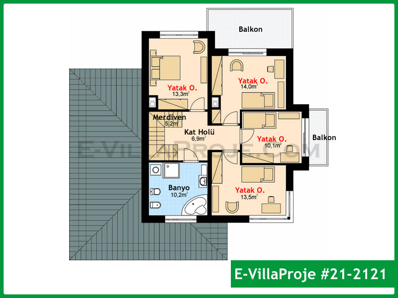 Gazbeton Çelik Ev 202 m² Dubleks (5+1) - Görsel 3