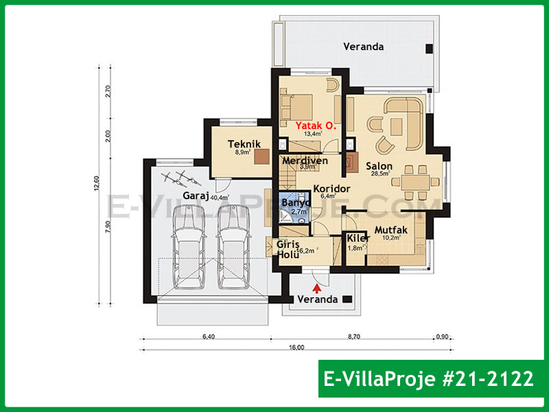 Gazbeton Çelik Ev 202 m² Dubleks (5+1) - Görsel 2