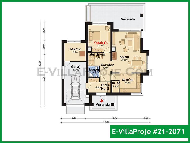 Gazbeton Çelik Ev 202 m² Dubleks (5+1) - Görsel 2