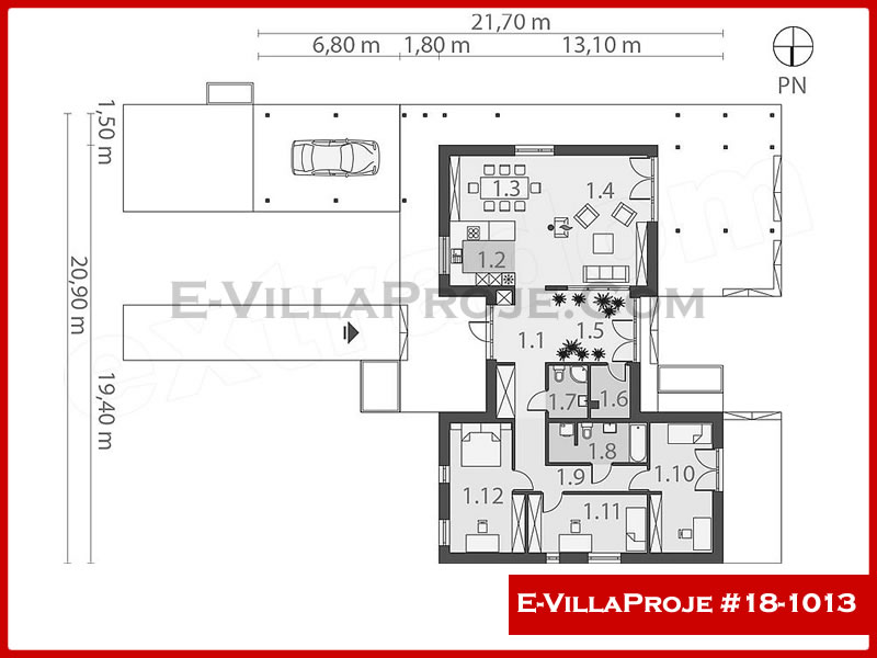 Gazbeton Çelik Ev 202 m² Tek Katlı (5+1) - Görsel 2