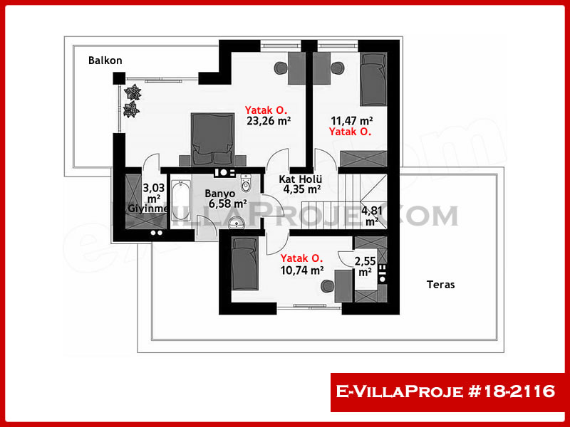 Gazbeton Çelik Ev 203 m² Dubleks (5+1) - Görsel 3