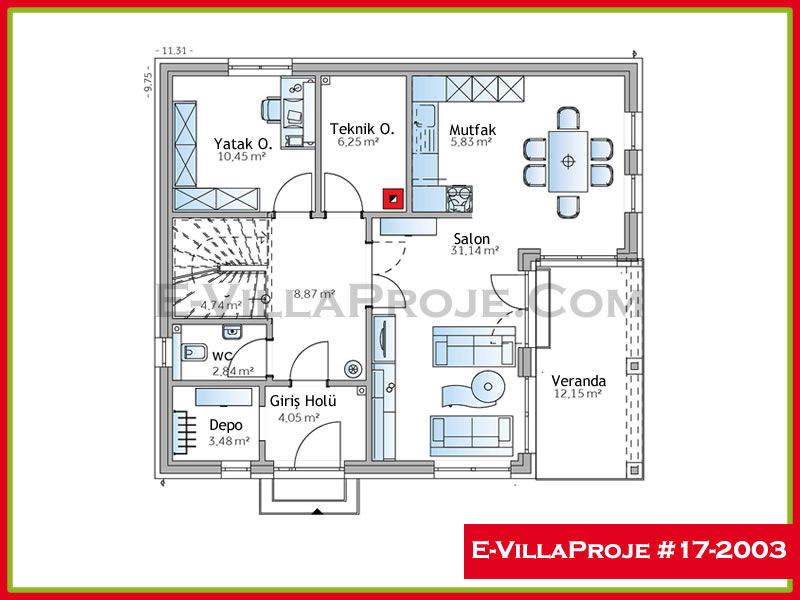Gazbeton Çelik Ev 203 m² Dubleks (5+1) - Görsel 2