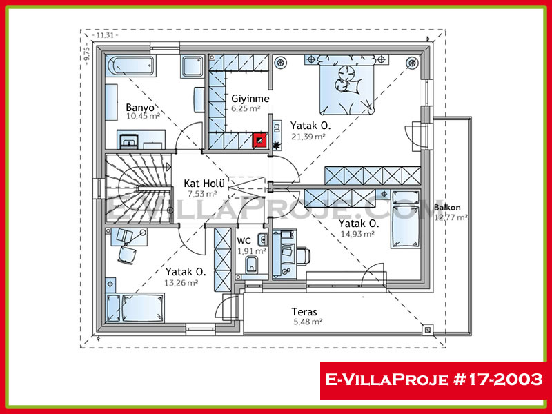 Gazbeton Çelik Ev 203 m² Dubleks (5+1) - Görsel 3