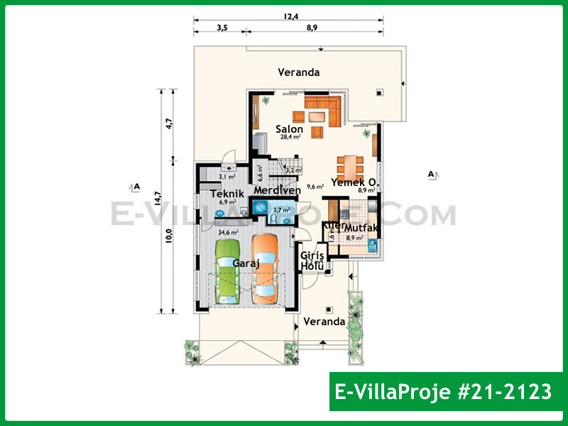 Gazbeton Çelik Ev 204 m² Dubleks (5+1) - Görsel 2