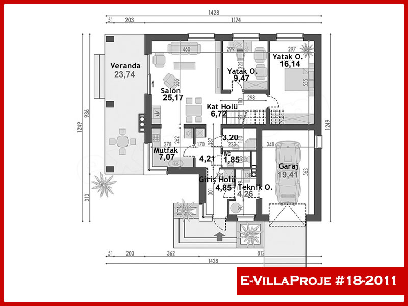 Gazbeton Çelik Ev 204 m² Dubleks (5+1) - Görsel 2