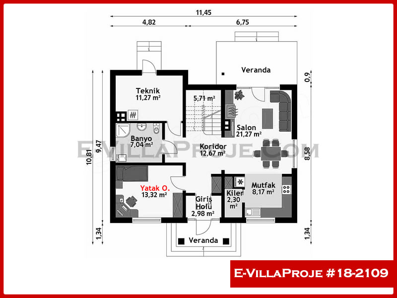 Gazbeton Çelik Ev 206 m² Dubleks (5+1) - Görsel 2