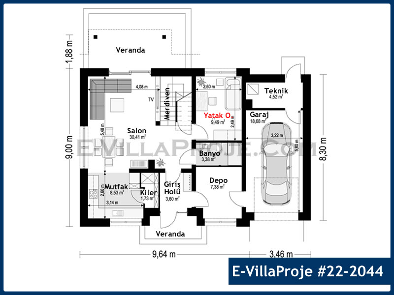 Gazbeton Çelik Ev 206 m² Dubleks (5+1) - Görsel 2